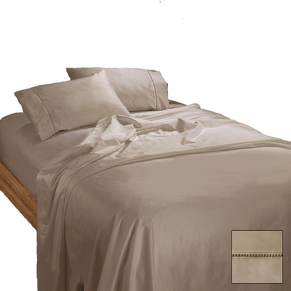 Ramesses 1100Tc Egyptian Cotton Sateen Sheet Set Doeskin Sheets