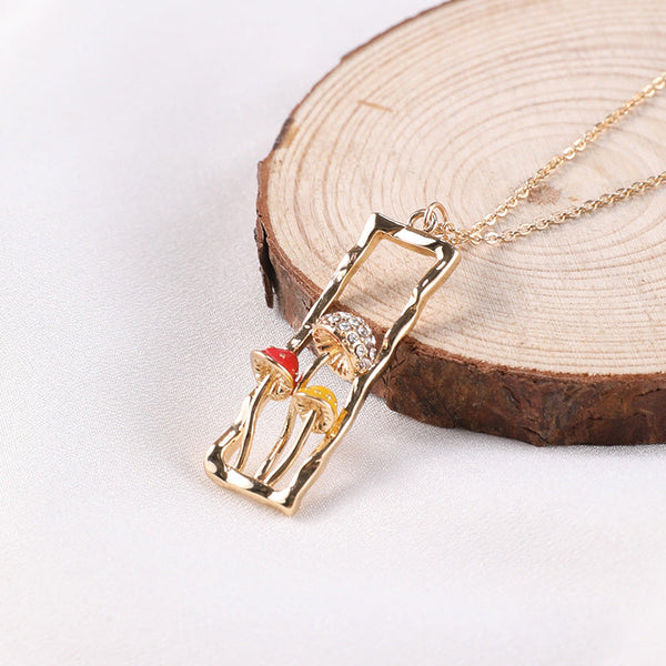 Veile Studios Cute Mushroom Pendant Necklace Jewellery Necklaces & Pendants