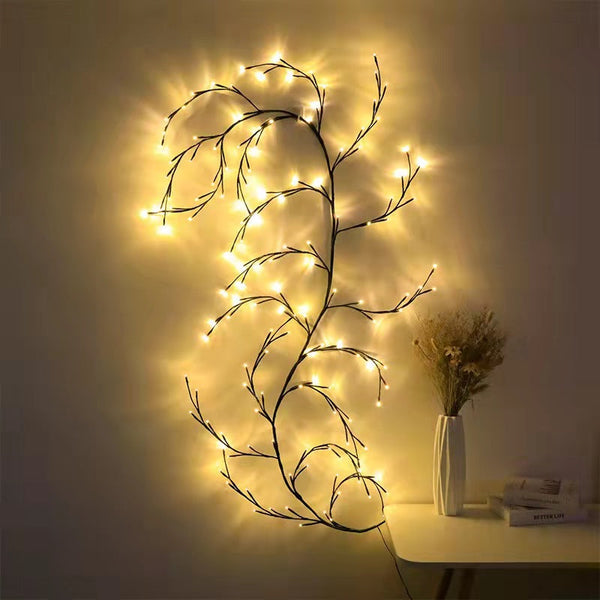 Christmas Garland Light Flexible Diy Willow Vine Branch Xmas Led For Wall Party Decor Seasonal Decorations