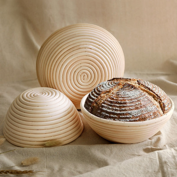 Round Banneton Brotform Rattan Basket Bread Dough Proofing Bowl