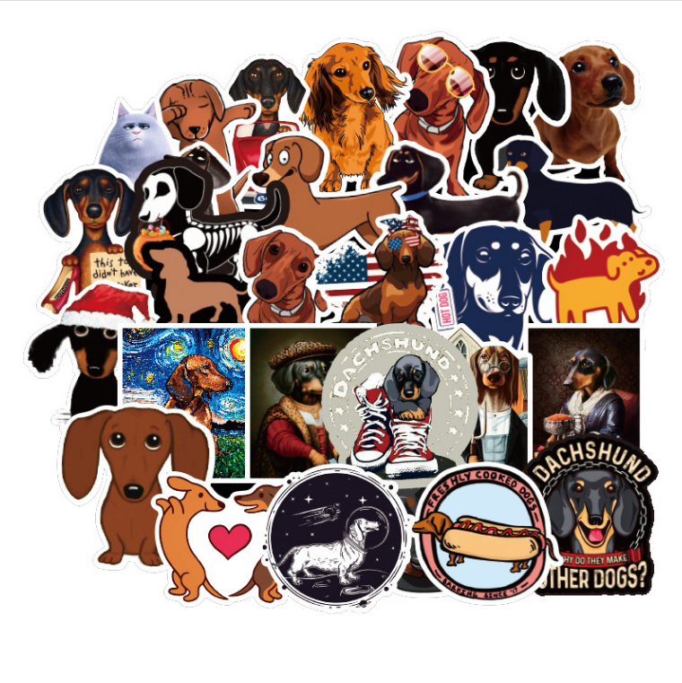 Stickers Pack Of 50 Dachshund Dog