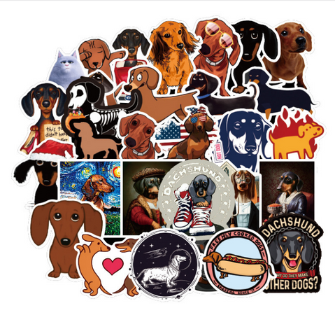 Pack Of 50 Dachshund Dog Stickers