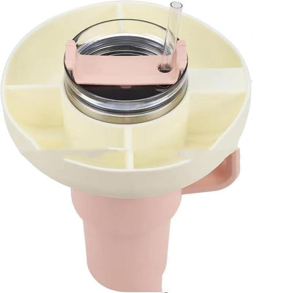 Silicone Snack Cup 40 Oz Reusable Container Compartment Platter Tray Platters