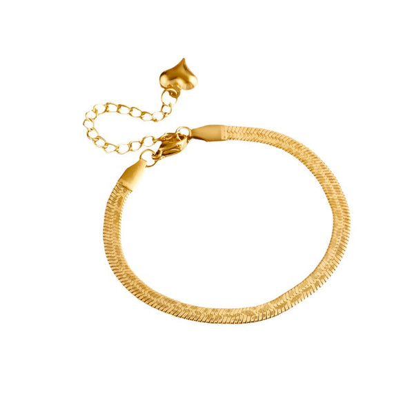 Veile Studios Stainless Steel Gold Plated Double Layer Bracelet For Women Fashion Jewellery Bracelets