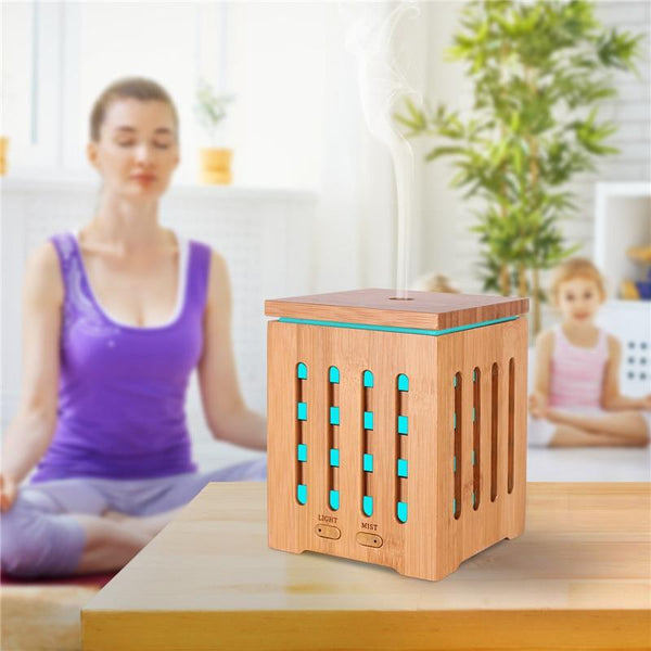 Bamboo Essential Oil Aromatherapy Diffuser Led Night Light