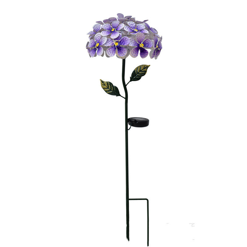 Artificial Hydrangea Flower Led Solar Light Garden Lighting Decorative Lighting