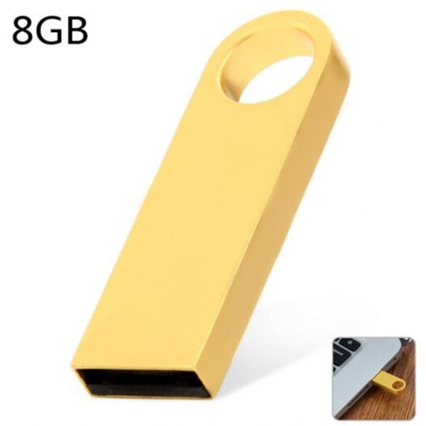 8Gb Usb 2.0 Flash Driver Golden Usb Flash Drives