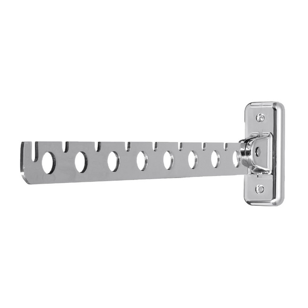 8 Holes Stainless Steel Folding Circle Cloth Drying Rack Wall Mounted Hanger Clothes Airers