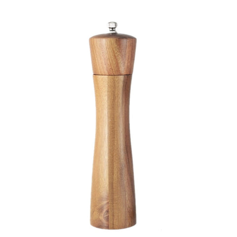 8Inch Solid Wood Pepper Spice Mill Grinder Set Handheld Ceramic Grinding Core Salt & Pepper