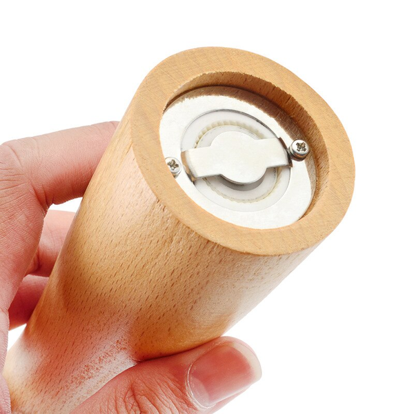 8Inch Solid Wood Pepper Spice Mill Grinder Set Handheld Ceramic Grinding Core Salt & Pepper