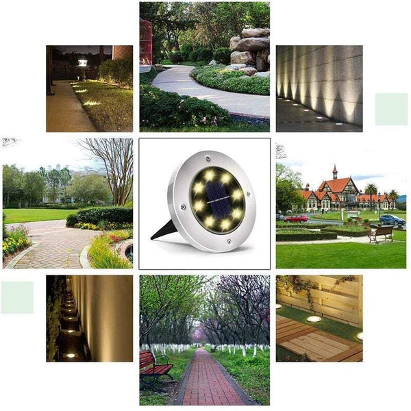 Grow Tents Lights 8Pack Solar Floor Led Warm Outdoor Waterproof Garden Landscape Suitable For Roads Courtyards Decks Terraces Walkways Landscape & Wal