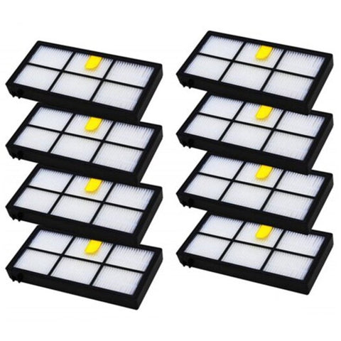 8Pc For Irobot Roomba 890 894 860 861 880 870 980 960 964 Vacuum Cleaner Hepa Filter Black Vacuum Cleaner Parts