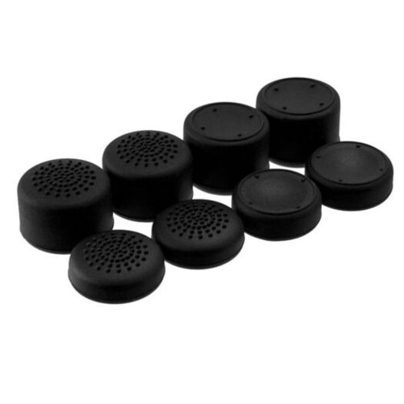 8Pcs Controller Joystick Thumb Stick Grip Cap Cover For Ps4 / Ps3 Xbox One Black Controllers & Attachments