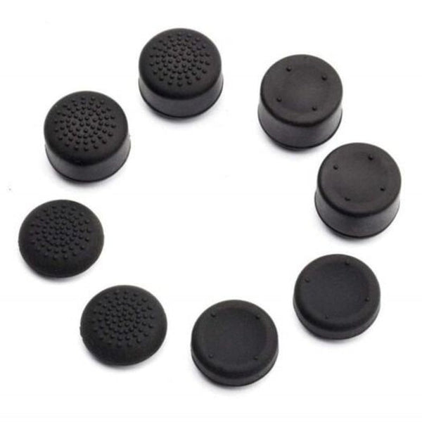 8Pcs Controller Joystick Thumb Stick Grip Cap Cover For Ps4 / Ps3 Xbox One Black Controllers & Attachments