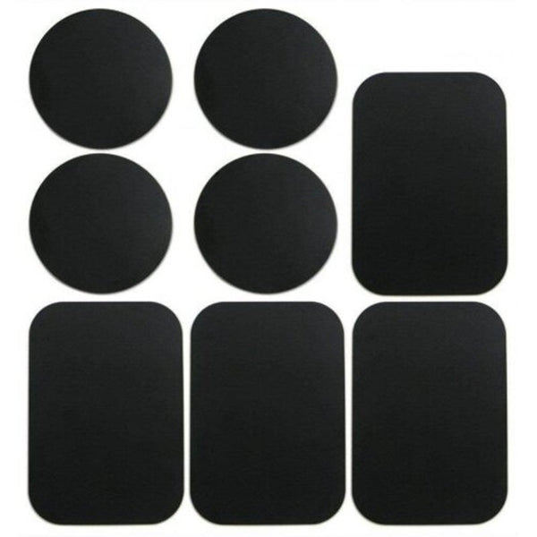 8Pcs Metal Plates Sticker Replace For Mag Netic Car Mount Holder Cell Phone Locator Technology Black Mounts & Holders