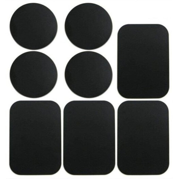 8Pcs Metal Plates Sticker Replace For Magnetic Car Mount Holder Cell Phone Gps Black
