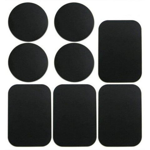 8Pcs Metal Plates Sticker Replace For Magnetic Car Mount Holder Cell Phone Gps Black