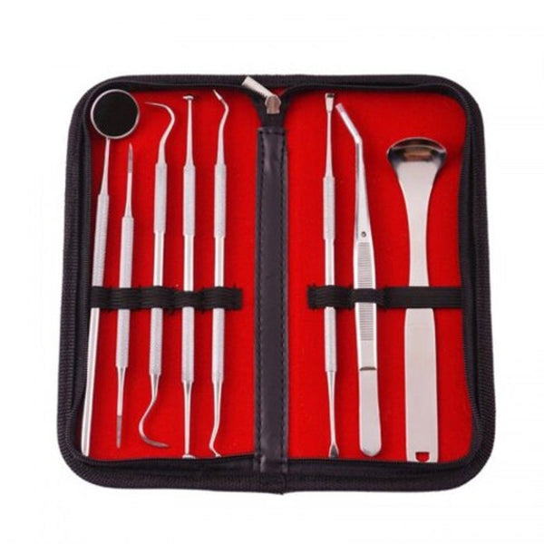 8Pcs Per Set Professional Stainless Steel Dental Tool Kit Teeth Clean Hygiene Hook Temporary Teeth & Supplies