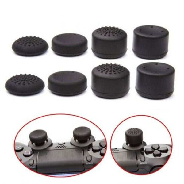 8Pcs Silicone Protective Button Cap For Ps3 / Ps4 Xbox One 360 Ps2 Black