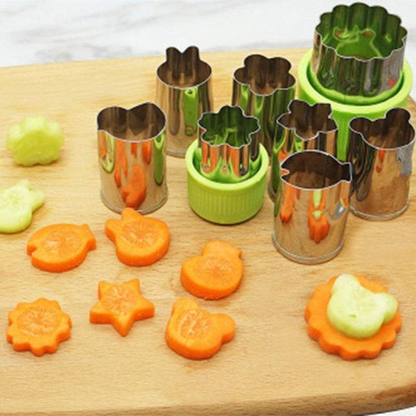 Baking Moulds 8Pcs Stainless Steel Biscuit Cutter Molds Fruit Vegetable Peelers & Slicers