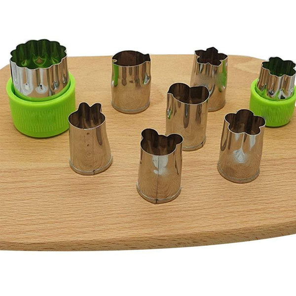 Baking Moulds 8Pcs Stainless Steel Biscuit Cutter Molds Fruit Vegetable