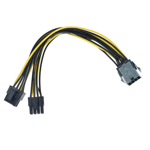 8Pin To 2X8pin Pcie Dual 2X62pin Graphics Video Card Power Cable Extension 25Cm