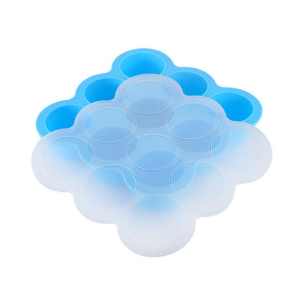 9 Hole Silicone Little One Food Box Storage Sealed Fresh Keeping Ice Tray Mold Ice Cubes Trays & Moulds