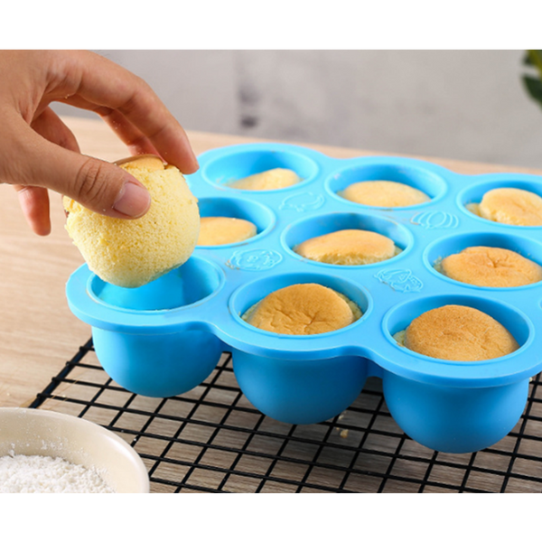 9 Hole Silicone Little One Food Box Storage Sealed Fresh Keeping Ice Tray Mold Ice Cubes Trays & Moulds