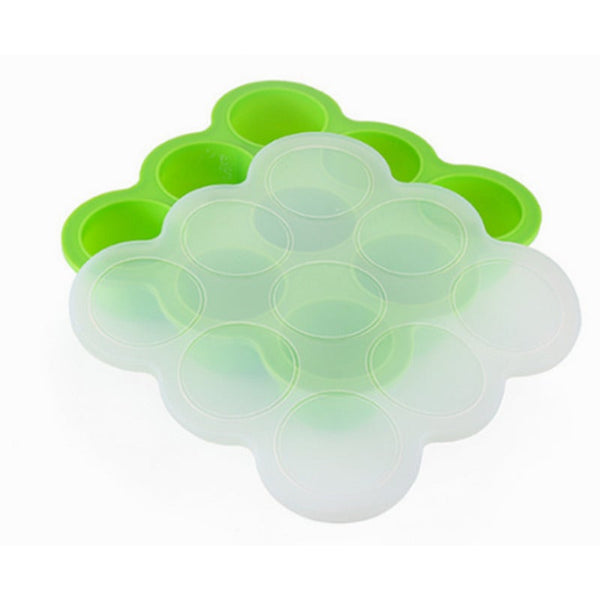 9 Hole Silicone Little One Food Box Storage Sealed Fresh Keeping Ice Tray Mold Ice Cubes Trays & Moulds