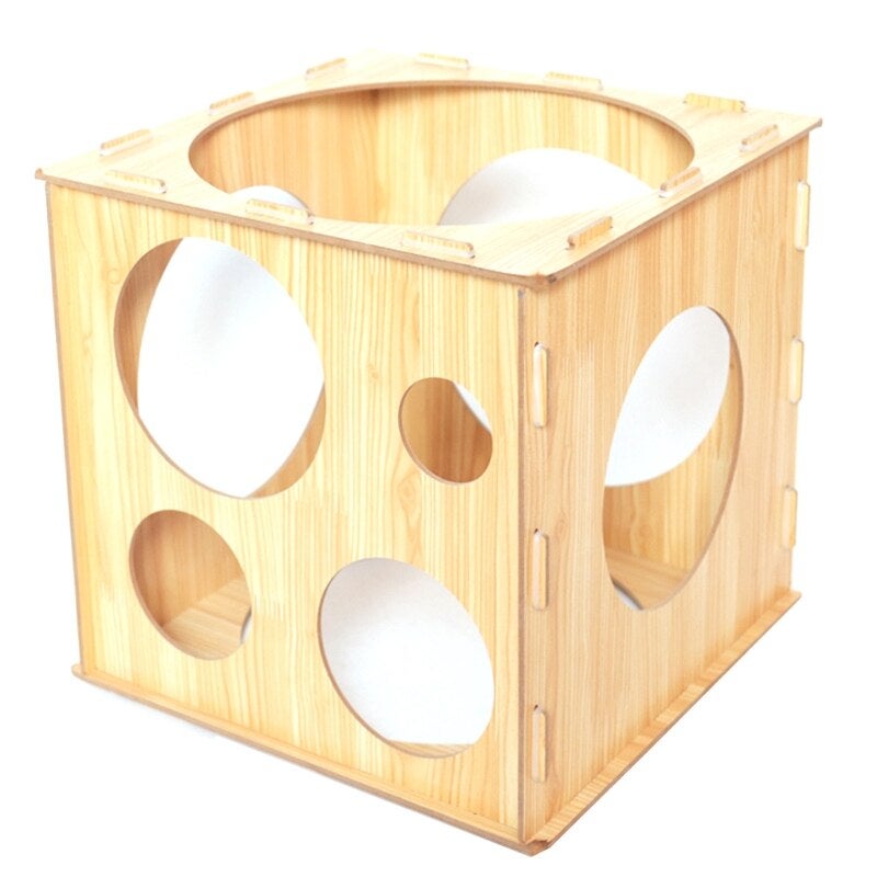 9 Holes Balloon Sizer Box Wood Square Measurement Tool For Arch Kit Other Party Supplies