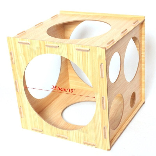 9 Holes Balloon Sizer Box Wood Square Measurement Tool For Arch Kit Other Party Supplies