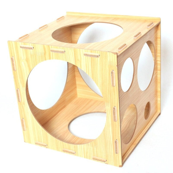 9 Holes Balloon Sizer Box Wood Square Measurement Tool For Arch Kit