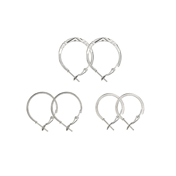 Veile Studios 9 Pairs Of Retro Fashionable Combination Suit Silver Earrings