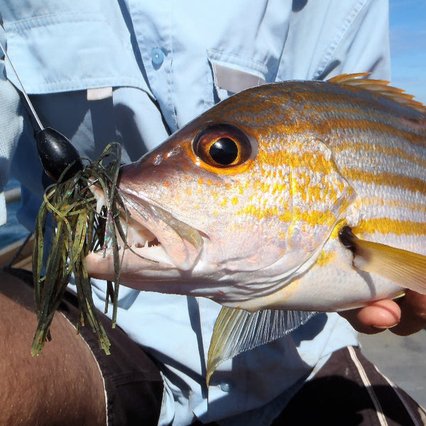 Vike 1 Oz Skirted Jig Head Lure Black Blue Baits & Lures