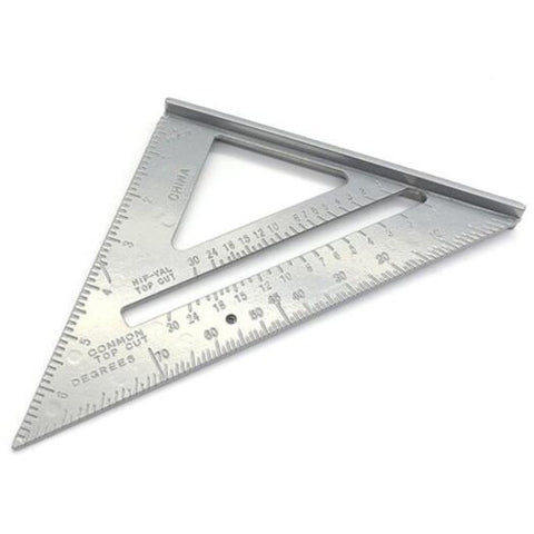 90 Degree / 45 Aluminum Alloy Measuring Triangle Ruler Platinum