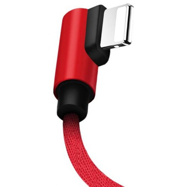 90 Degree Elbow Mobile Phone Cable For Charging Lava Red