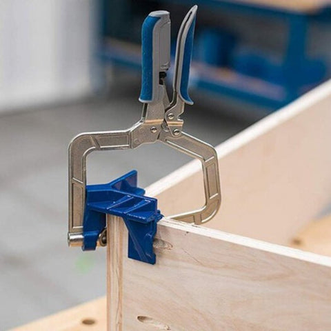 90 Degree Right Angle Woodworking Tool Holder Clamp Blue
