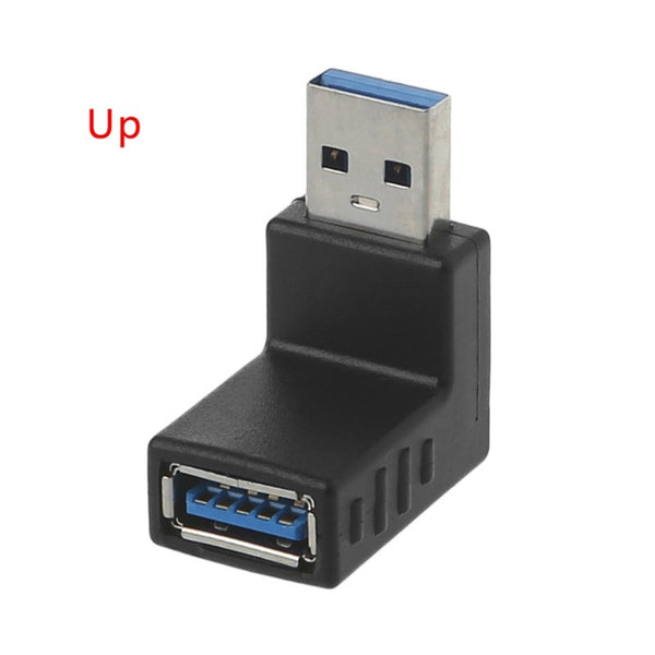 90 Degree Angle Usb 3.0 Male To Female Connector Adapter For Laptop Pc Black Usb Cables Hubs & Adapters