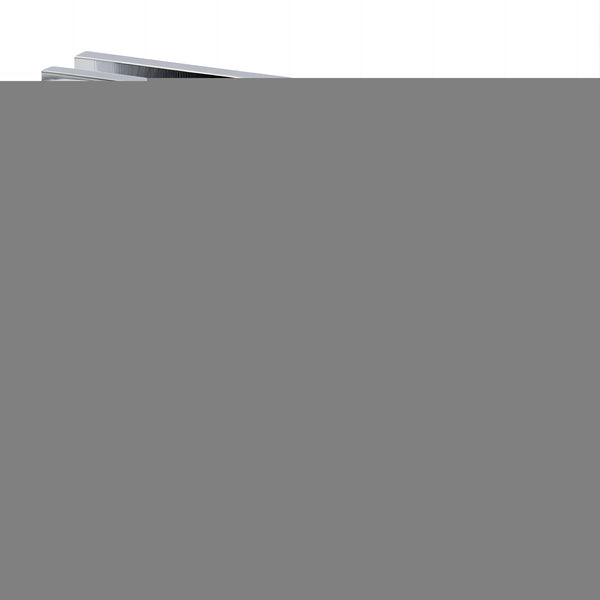 120X80cm Corner Frameless Shower Screen With Chrome Channel And Brass Hinges Square Double Pull Handle Shower Enclosures