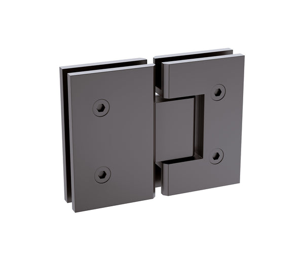 120X110cm Corner Frameless Shower Screen With Gunmetal Channel And Brass Hinges Square Double Pull Handle Shower Enclosures