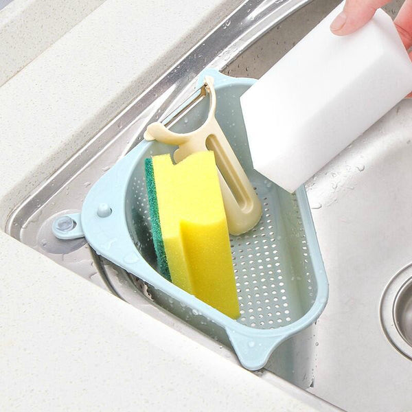Kitchen Sink Suction Cup Sponge Holder Draining Shelf Organisation