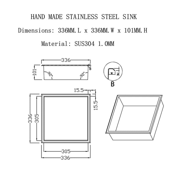 336 X 101Mm Shower Niche Single Shelf Organizer No Tile Needed In Gold Shower Shelves & Organisers