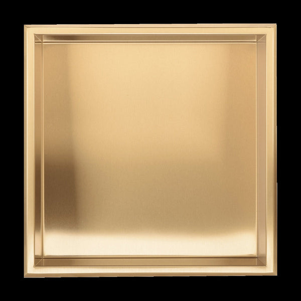 336 X 101Mm Shower Niche Single Shelf Organizer No Tile Needed In Gold Shower Shelves & Organisers