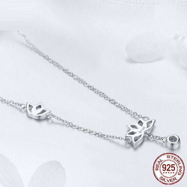 Silver Lotus Delicate Necklace Necklaces & Pendants