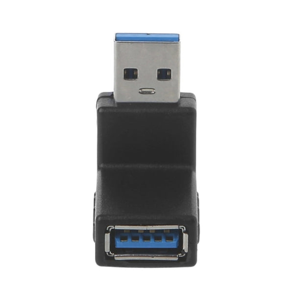 90 Degree Angle Usb 3.0 Male To Female Connector Adapter For Laptop Pc Black