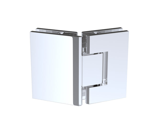 100Cm Frameless Diamond Shower Screen With Chrome Brackets And Brass Hinges Square Double Pull Handle Shower Enclosures
