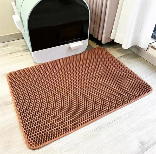 Cat Litter Mat Pet Solid Color Waterproof Easy Clean Scatter Litter Tray Accessories