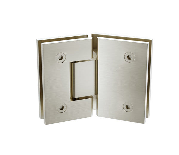 90Cm Frameless Diamond Shower Screen With Channels And Brass Hinges Nickel Shower Enclosures