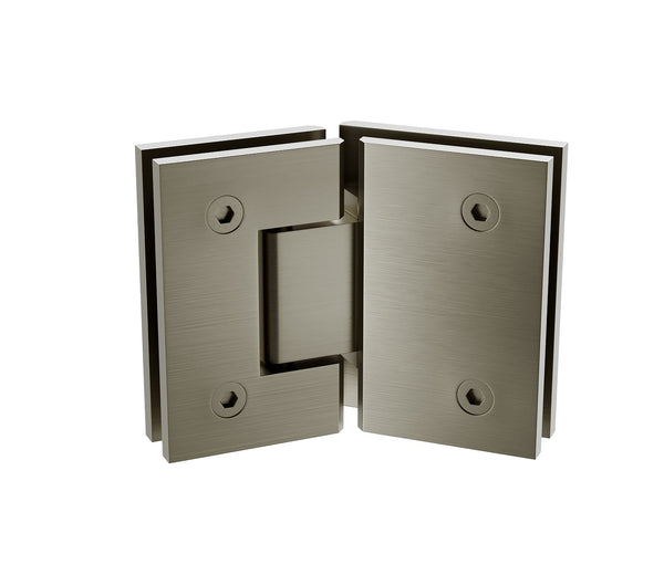 90Cm Frameless Diamond Shower Screen With Channels And Brass Hinges Gunmetal Shower Enclosures