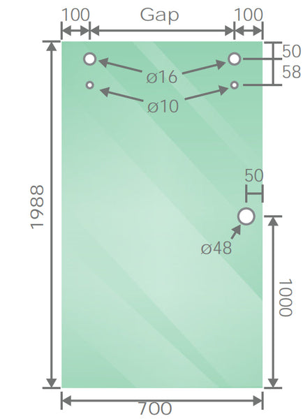 130X80cm Frameless Glass Sliding Corner Shower With Black Rail And Hardware Shower Doors